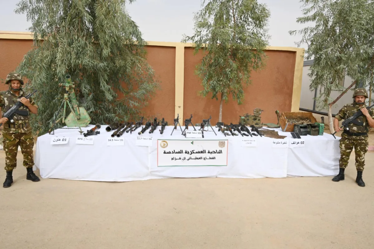 Des armes et des munitions récupérées