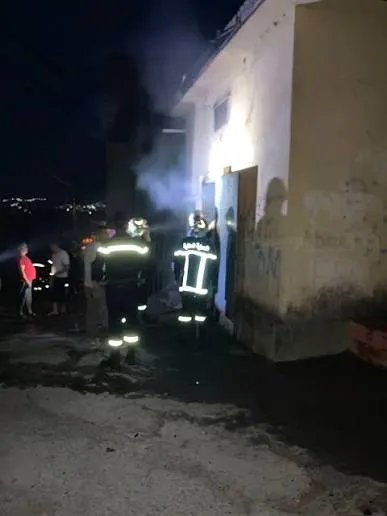Un transformateur électrique incendié