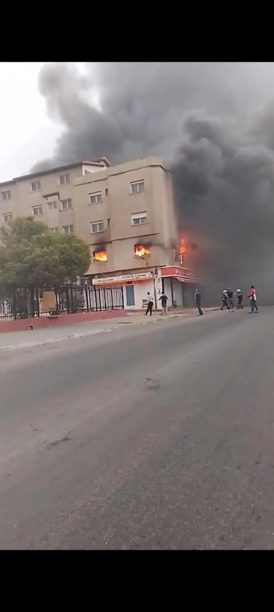Incendie dans une superette